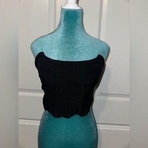 Black strapless corset top 👚✨